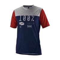 100% SPEEDLAB Cyklistický dres s krátkým rukávem - AIRMATIC - modrá/šedá/červená S