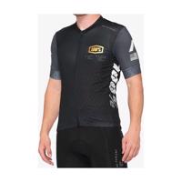 100% SPEEDLAB Cyklistický dres s krátkým rukávem - EXCEEDA - černá/šedá L