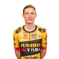 AGU Cyklistický dres s krátkým rukávem - JUMBO-VISMA 2023 JONAS VINGEGAARD - černá/žlutá