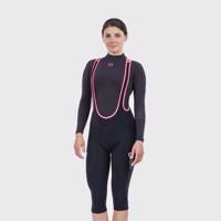 ALÉ Cyklistické kalhoty 3/4 s laclem - ESSENTIAL LADY WNT - černá XL