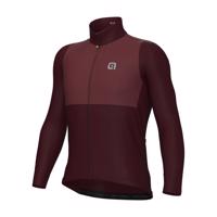 ALÉ Cyklistický dres s dlouhým rukávem zimní - OFF ROAD - GRAVEL DUAL - bordó 2XL