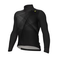 ALÉ Cyklistický dres s dlouhým rukávem zimní - R-EV1 QUICK - černá 2XL