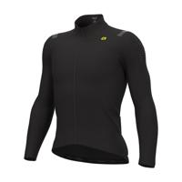 ALÉ Cyklistický dres s dlouhým rukávem zimní - R-EV1 WARM RACE - černá 2XL