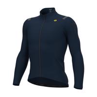 ALÉ Cyklistický dres s dlouhým rukávem zimní - R-EV1 WARM RACE - modrá 2XL