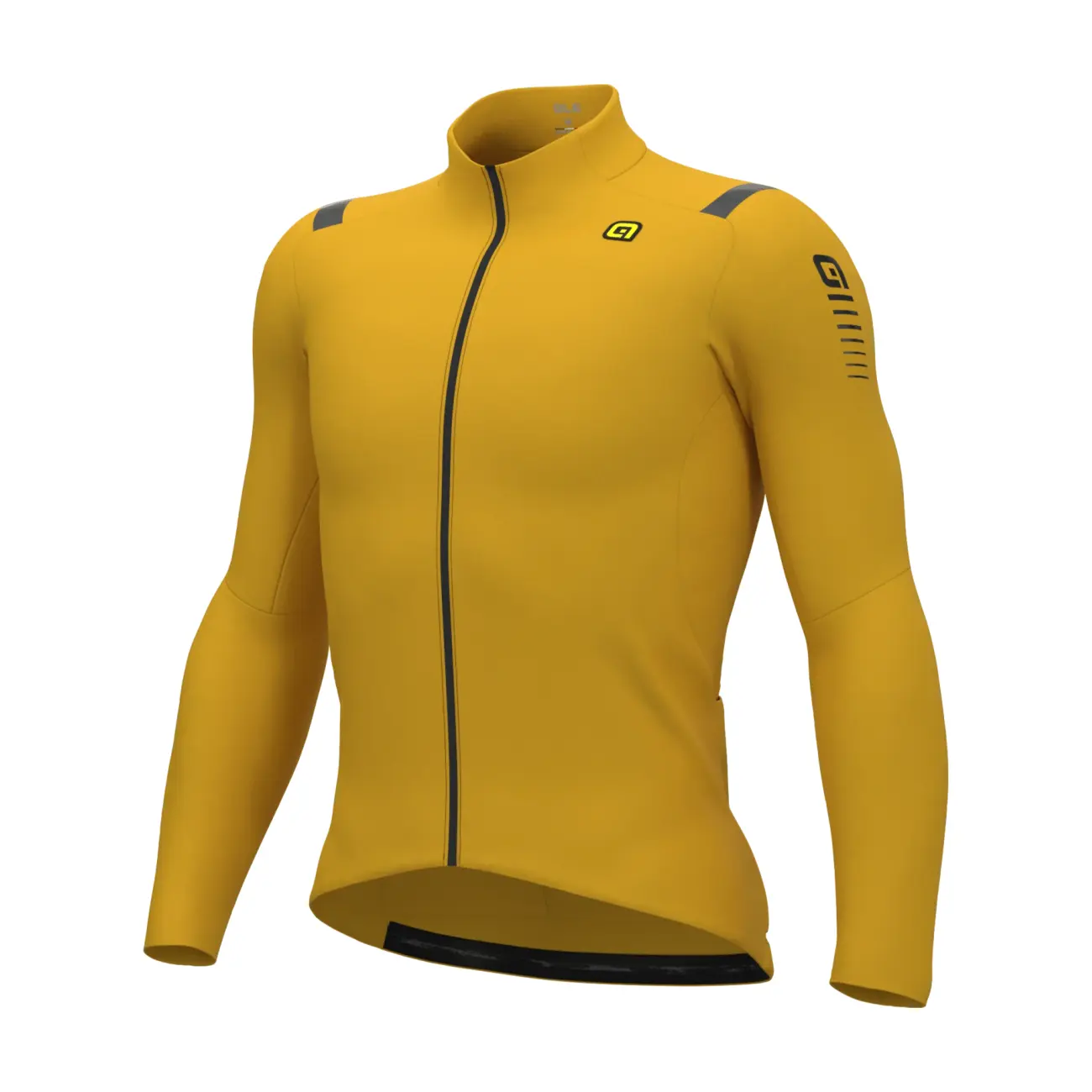 ALÉ Cyklistický dres s dlouhým rukávem zimní - R-EV1 WARM RACE - žlutá 2XL