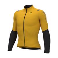 ALÉ Cyklistický dres s dlouhým rukávem zimní - WARM RACE 2.0 R-EV1 - žlutá 2XL