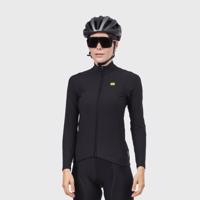 ALÉ Cyklistický dres s dlouhým rukávem zimní - WARM RACE LADY WNT - černá XL