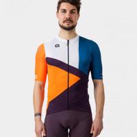 ALÉ Cyklistický dres s krátkým rukávem - NEXT - černá/oranžová/bílá/modrá 2XL