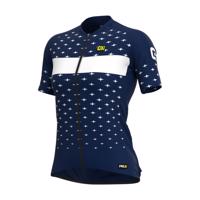 ALÉ Cyklistický dres s krátkým rukávem - PRR STARS LADY - modrá/bílá 2XL