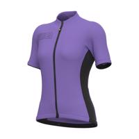 ALÉ Cyklistický dres s krátkým rukávem - SOLID COLOR BLOCK - fialová S