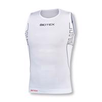 BIOTEX Cyklistické triko bez rukávů - SEAMLESS - bílá XL-2XL