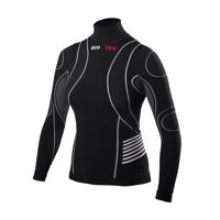 BIOTEX Cyklistické triko s dlouhým rukávem - TURTLENECK LADY - černá L-XL