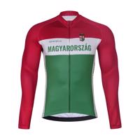 BONAVELO Cyklistická zateplená bunda - HUNGARY WINTER - červená/zelená 2XL