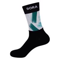BONAVELO Cyklistické ponožky klasické - BORA 2022 - zelená/černá S-M