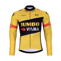 BONAVELO Cyklistický dres s dlouhým rukávem zimní - JUMBO-VISMA 2024 WNT - černá/žlutá