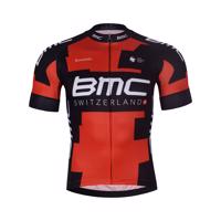 BONAVELO Cyklistický dres s krátkým rukávem - BMC - červená/černá