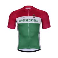 BONAVELO Cyklistický dres s krátkým rukávem - HUNGARY - bílá/zelená/červená L