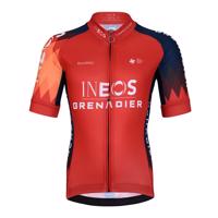 BONAVELO Cyklistický dres s krátkým rukávem - INEOS 2024 KIDS - modrá/červená M-145cm