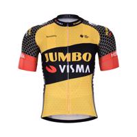 BONAVELO Cyklistický dres s krátkým rukávem - JUMBO-VISMA 2022 - černá/žlutá 2XL