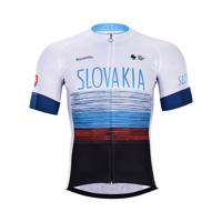 BONAVELO Cyklistický dres s krátkým rukávem - SLOVAKIA - bílá/modrá/červená/černá XS