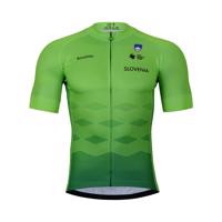 BONAVELO Cyklistický dres s krátkým rukávem - SLOVENIA 2022 - modrá/zelená 2XL