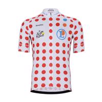 BONAVELO Cyklistický dres s krátkým rukávem - TOUR DE FRANCE 2024 - červená/bílá 2XL