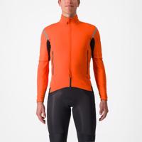 CASTELLI Cyklistická zateplená bunda - PERFETTO ROS 2 CONVERTIBLE - oranžová 2XL