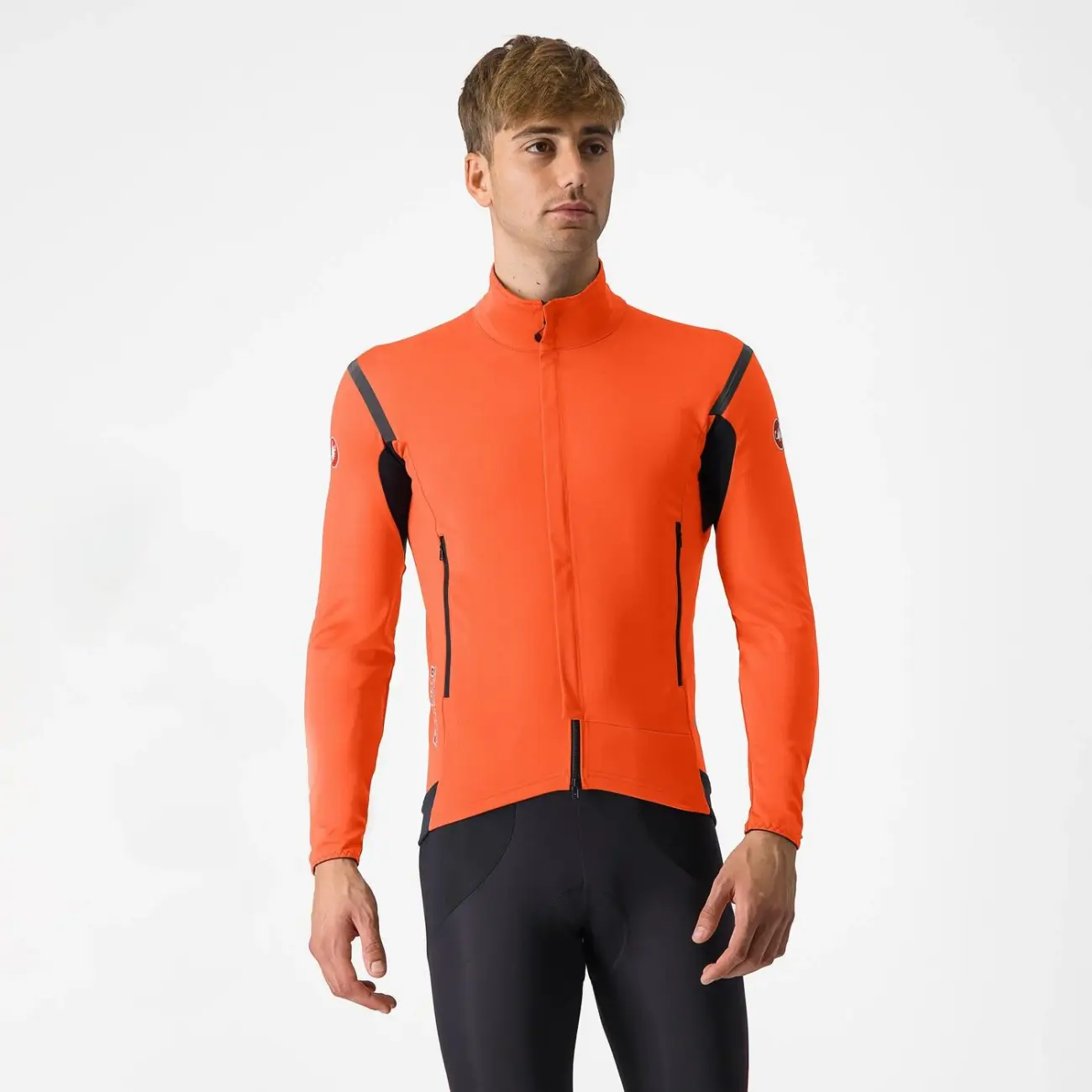 CASTELLI Cyklistická zateplená bunda - PERFETTO ROS 2 - oranžová 2XL