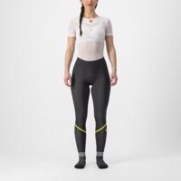 CASTELLI Cyklistické kalhoty dlouhé bez laclu - VELOCISSIMA THERMAL - černá/světle zelená S