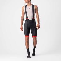 CASTELLI Cyklistické kalhoty krátké s laclem - COMPETIZIONE KIT - černá/červená