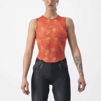 CASTELLI Cyklistické triko bez rukávů - PRO MESH 4 W LADY - vícebarevná/oranžová S