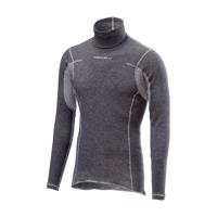 CASTELLI Cyklistické triko s dlouhým rukávem - FLANDERS WARM NECK - šedá 2XL