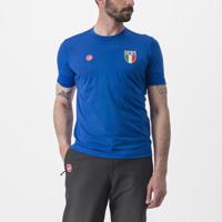 CASTELLI Cyklistické triko s krátkým rukávem - ITALIA MERINO - modrá 3XL