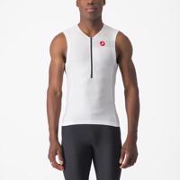 CASTELLI Cyklistický dres bez rukávů - FREE TRI 2 - bílá/černá 3XL