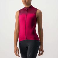 CASTELLI Cyklistický dres bez rukávů - VELOCISSIMA LADY - bordó/červená