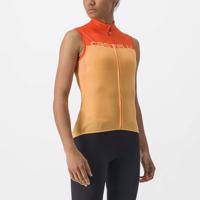 CASTELLI Cyklistický dres bez rukávů - VELOCISSIMA LADY - oranžová M