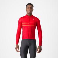 CASTELLI Cyklistický dres s dlouhým rukávem zimní - COLLAPSE JRS - červená 2XL