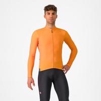 CASTELLI Cyklistický dres s dlouhým rukávem zimní - ESPRESSO THERMAL - oranžová 2XL