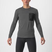 CASTELLI Cyklistický dres s dlouhým rukávem zimní - UNLIMITED MERINO - šedá 2XL