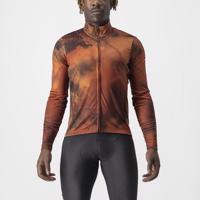 CASTELLI Cyklistický dres s dlouhým rukávem zimní - VENTAGLIO - hnědá/oranžová