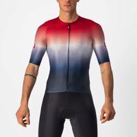 CASTELLI Cyklistický dres s krátkým rukávem - AERO RACE 6.0 - červená/modrá/černá/šedá/bílá 2XL