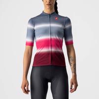 CASTELLI Cyklistický dres s krátkým rukávem - DOLCE LADY - bordó/červená/modrá L