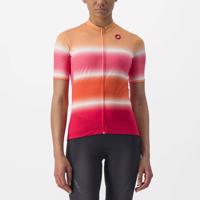 CASTELLI Cyklistický dres s krátkým rukávem - DOLCE LADY - oranžová/červená L