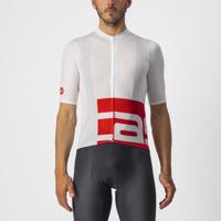 CASTELLI Cyklistický dres s krátkým rukávem - DOWNTOWN - bílá/červená