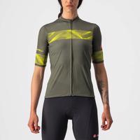 CASTELLI Cyklistický dres s krátkým rukávem - FENICE LADY - žlutá/zelená