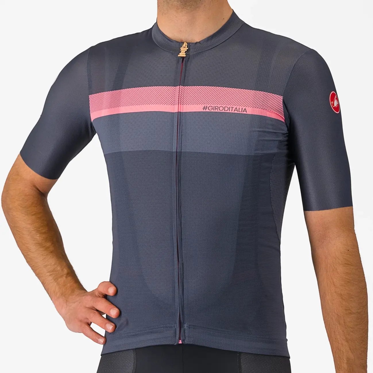 CASTELLI Cyklistický dres s krátkým rukávem - #GIRO VELOCE - modrá S