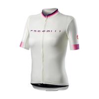 CASTELLI Cyklistický dres s krátkým rukávem - GRADIENT LADY - růžová/ivory/bílá L