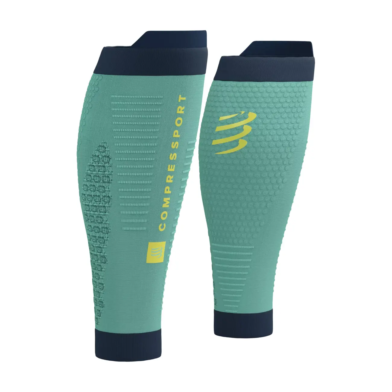 COMPRESSPORT Cyklistické návleky na nohy - R2 3.0 - světle modrá/modrá L