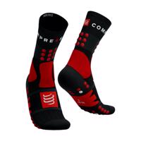 COMPRESSPORT Cyklistické ponožky klasické - HIKING - červená/černá 39-41