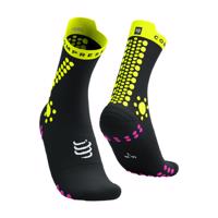 COMPRESSPORT Cyklistické ponožky klasické - PRO RACING V4.0 TRAIL - žlutá/černá 35-38